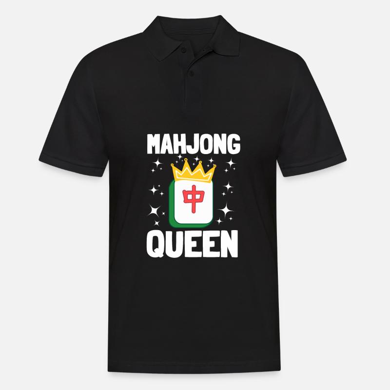 Cats Playing Mahjong - Männer Poloshirt - Schwarz