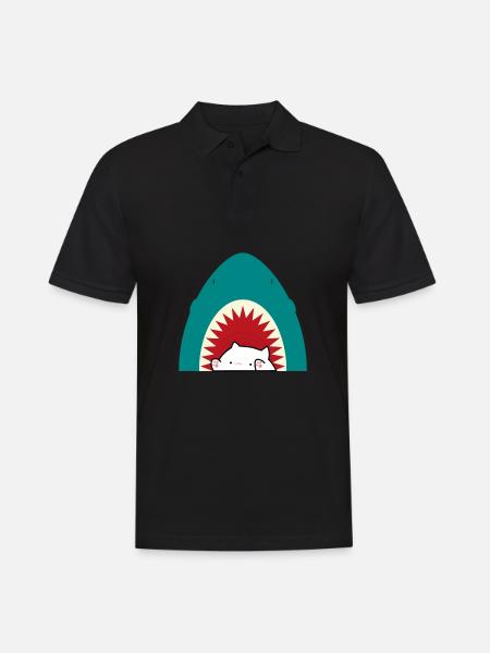 Chat mangeur de requins - Polo Homme - noir