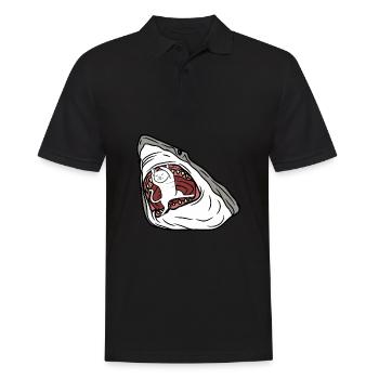 Chat mangeur de requins - Polo Homme - noir - Devant - Kai (181cm)