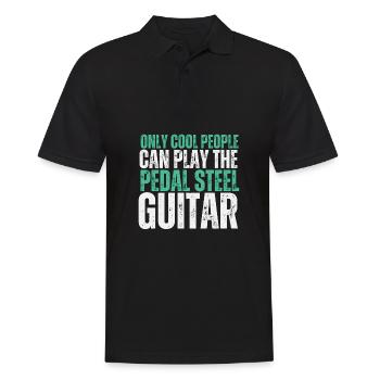 Pedal Steel Guitar - Männer Poloshirt - Schwarz - Vorne - Kai (181cm)