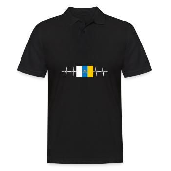Spain Spanish Region Canary Islands - Männer Poloshirt - Schwarz - Vorne - Kai (181cm)
