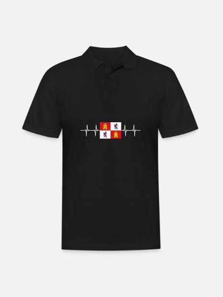 Espagne Région espagnole Castille-et-León - Polo Homme - noir