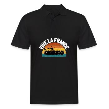 Liberte Egalite Fraternite French Revolution - Männer Poloshirt - Schwarz - Vorne - Kai (181cm)