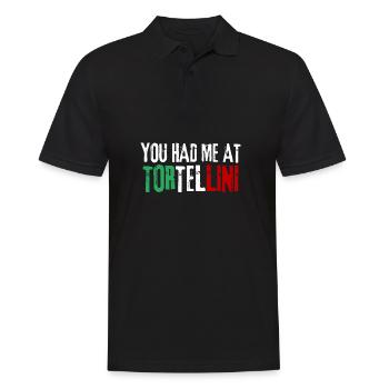 Italian Penne Pasta Tortellini - Männer Poloshirt - Schwarz - Vorne - Kai (181cm)