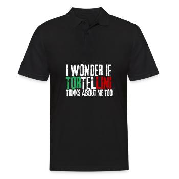 Italian Penne Pasta Tortellini - Männer Poloshirt - Schwarz - Vorne - Kai (181cm)