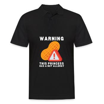 Peanut Allergy Awareness Peanut Allergic - Männer Poloshirt - Schwarz - Vorne - Kai (181cm)