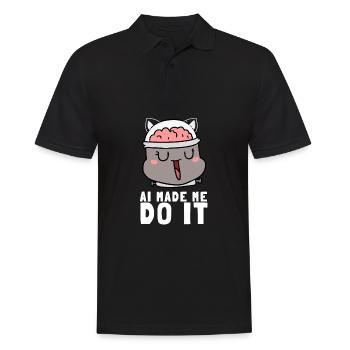 Artificial Intelligence Ai Chat - Männer Poloshirt - Schwarz - Vorne - Kai (181cm)
