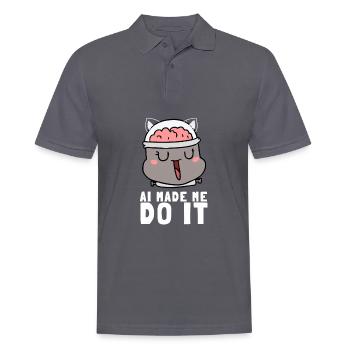 Intelligence artificielle Ai Chat - Polo Homme - charbon - Devant - Nico (186cm)