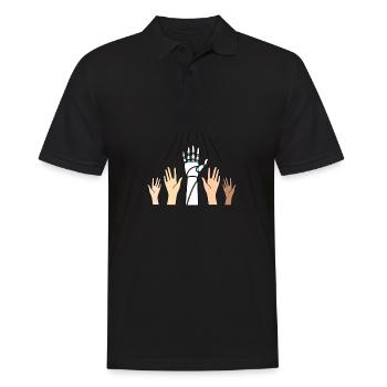 Artificial Intelligence Ai Chat - Männer Poloshirt - Schwarz - Vorne - Kai (181cm)