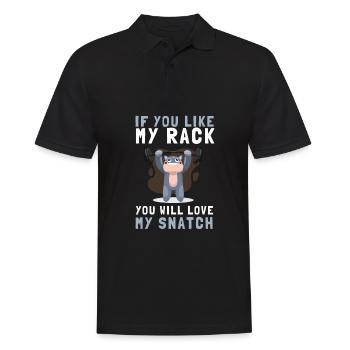 Weight Lifting Power Snatch - Männer Poloshirt - Schwarz - Vorne - Kai (181cm)