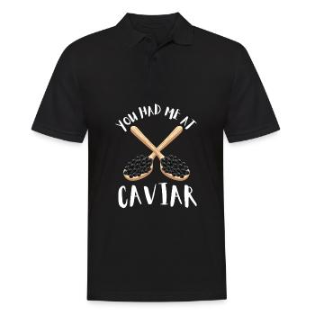 Caviar rouge de saumon à la russe - Polo Homme - noir - Devant - Kai (181cm)