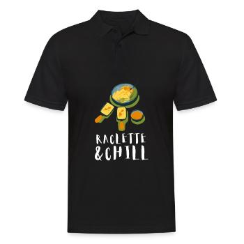 Swiss Cheese Fondue Raclette - Men's Polo Shirt - black - Front - Kai (181cm)