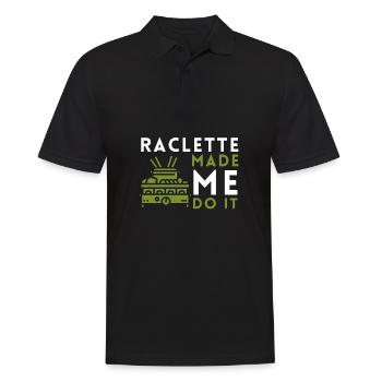 Swiss Cheese Fondue Raclette - Men's Polo Shirt - black - Front - Kai (181cm)