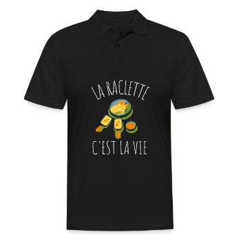 Swiss Cheese Fondue Raclette - Männer Poloshirt - Schwarz - Vorne - Kai (181cm)