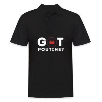 Cheese Curds Gravy Mix Canada Poutine - Polo Homme - noir - Devant - Kai (181cm)