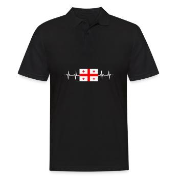 Georgian Flag - Men's Polo Shirt - black - Front - Kai (181cm)
