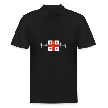 Georgian Flag - Men's Polo Shirt - black - Front - Kai (181cm)