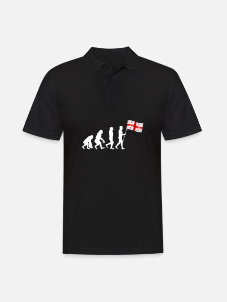 Drapeau géorgien - Polo Homme - noir