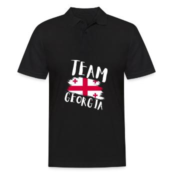 Georgian Flag - Men's Polo Shirt - black - Front - Kai (181cm)