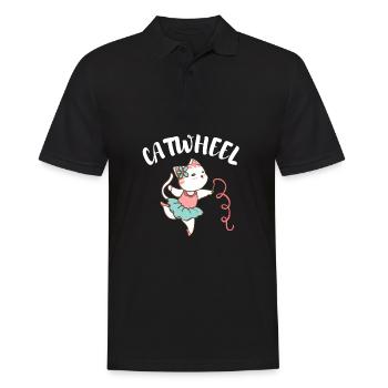 Cheerleader Tumbling Acrobat Cartwheel Mom - Männer Poloshirt - Schwarz - Vorne - Kai (181cm)