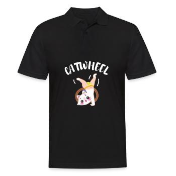 Cheerleader Tumbling Acrobat Cartwheel Mom - Männer Poloshirt - Schwarz - Vorne - Kai (181cm)