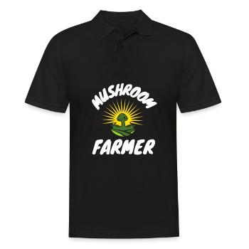 Mushroom Cultivation Farmer - Men's Polo Shirt - black - Front - Kai (181cm)