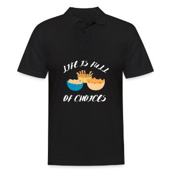 Juste une fille qui aime les croustilles - Polo Homme - noir - Devant - Kai (181cm)