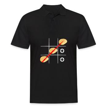 Juste une fille qui aime les croustilles - Polo Homme - noir - Devant - Kai (181cm)