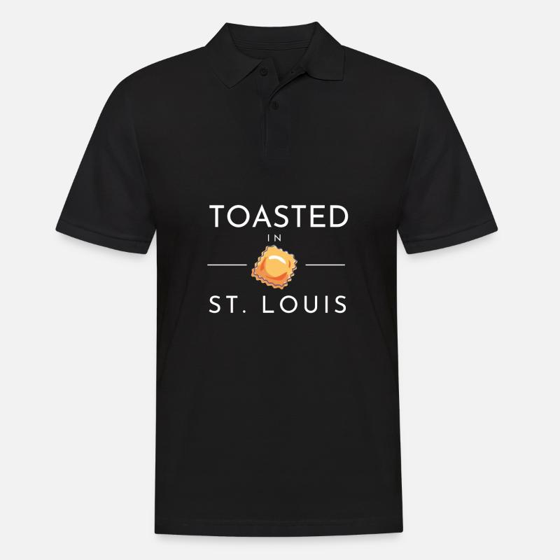 St. Louis Toasted Ravioli - Männer Poloshirt - Schwarz