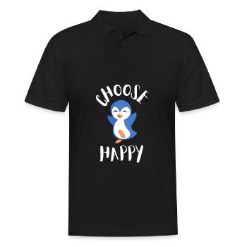 International Day Of Happiness - Men's Polo Shirt - black - Front - Kai (181cm)