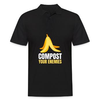 Compost Your Enemies - Men's Polo Shirt - black - Front - Kai (181cm)