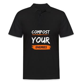 Compost Your Enemies - Men's Polo Shirt - black - Front - Kai (181cm)