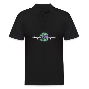 Recycle, I Love Recycling - Men's Polo Shirt - black - Front - Kai (181cm)