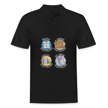 Recycle, I Love Recycling - Men's Polo Shirt - black - Front - Kai (181cm)