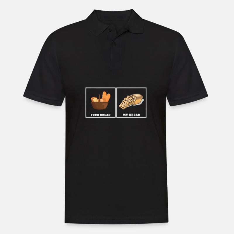 Baking Raisin Bread - Männer Poloshirt - Schwarz