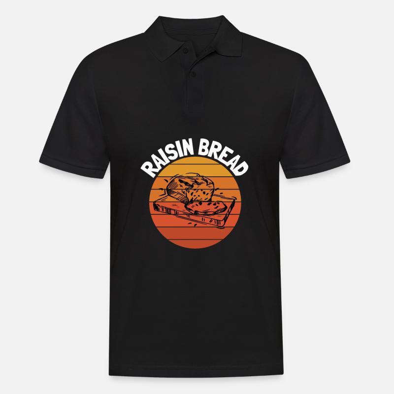 Baking Raisin Bread - Männer Poloshirt - Schwarz