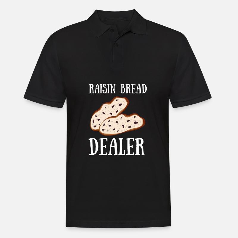 Baking Raisin Bread - Männer Poloshirt - Schwarz