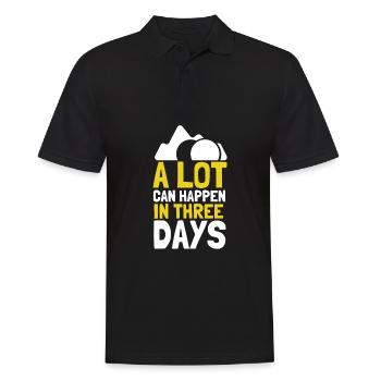 Beaucoup de choses peuvent arriver en 3 jours, Hallelujah Pâques - Polo Homme - noir - Devant - Kai (181cm)