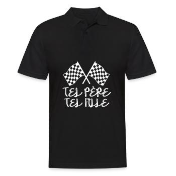Motocross Moto Père Et Fille Une Équipe pour La - Männer Poloshirt - Schwarz - Vorne - Kai (181cm)