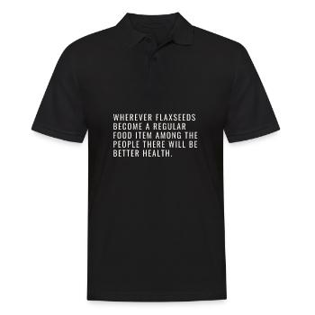 Superfood Huile de lin - Polo Homme - noir - Devant - Kai (181cm)