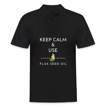 Superfood Huile de lin - Polo Homme - noir - Devant - Kai (181cm)