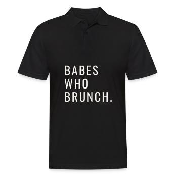 Babes Who Brunch Squat - Männer Poloshirt - Schwarz - Vorne - Kai (181cm)
