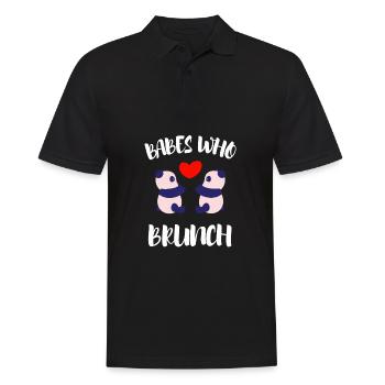 Babes Who Brunch Squat - Männer Poloshirt - Schwarz - Vorne - Kai (181cm)