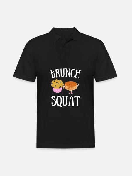 Babes Who Brunch Squat - Men's Polo Shirt - black