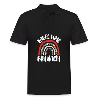 Babes Who Brunch Squat - Männer Poloshirt - Schwarz - Vorne - Kai (181cm)