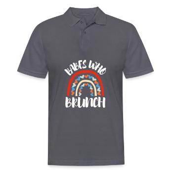 Babes Who Brunch Squat - Männer Poloshirt - Anthrazit - Vorne - Nico (186cm)