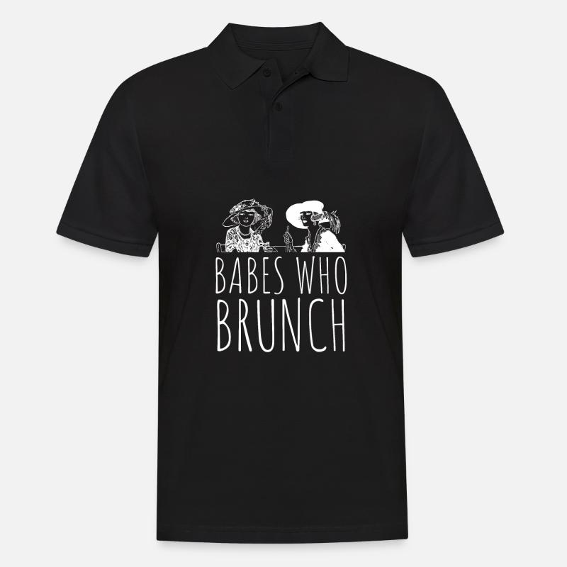 Babes Who Brunch Squat - Polo Homme - noir