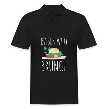 Babes Who Brunch Squat - Männer Poloshirt - Schwarz - Vorne - Kai (181cm)