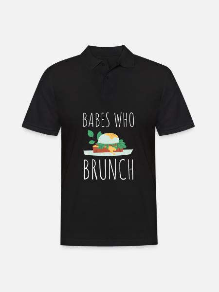 Babes Who Brunch Squat - Men's Polo Shirt - black