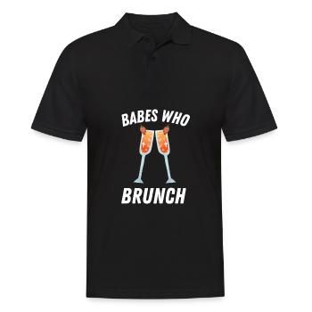 Babes Who Brunch Squat - Männer Poloshirt - Schwarz - Vorne - Kai (181cm)